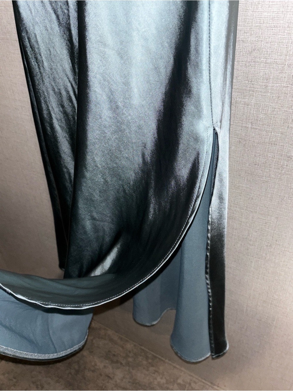 Selfie Leslie Satin Cowl Midi Dress in Light Blue - Picture 5 of 9